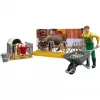 BRUDER bworld stalla per mucche e vitelli con contadino (multicolore)