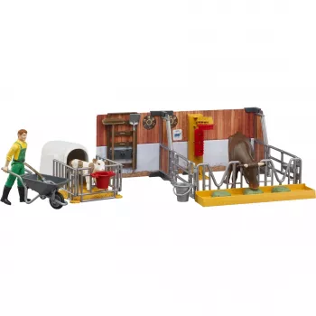 BRUDER bworld stalla per mucche e vitelli con contadino (multicolore)