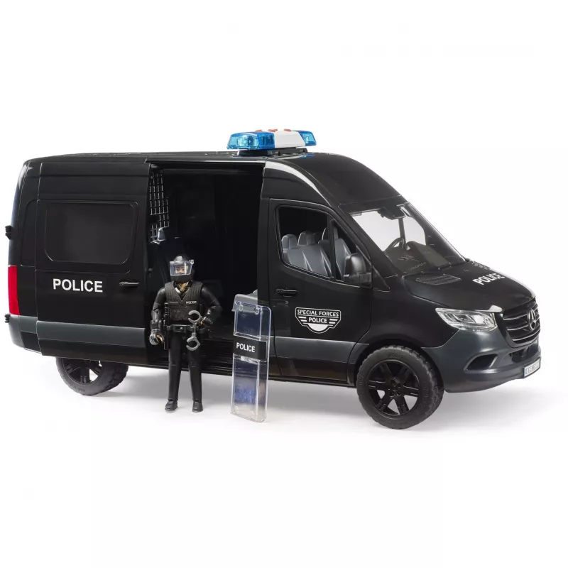BRUDER bworld MB Sprinter Police Special Forces Van 1:16 con luci e suoni