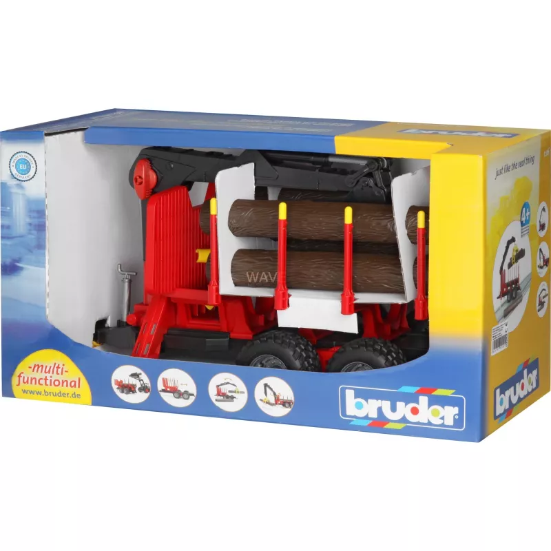 BRUDER semirimorchio forestale con gru di carico 1:16
