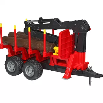 BRUDER semirimorchio forestale con gru di carico 1:16