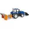 Trattore BRUDER New Holland T5.120 con caricatore frontale, cassone di carico e forche 1:16