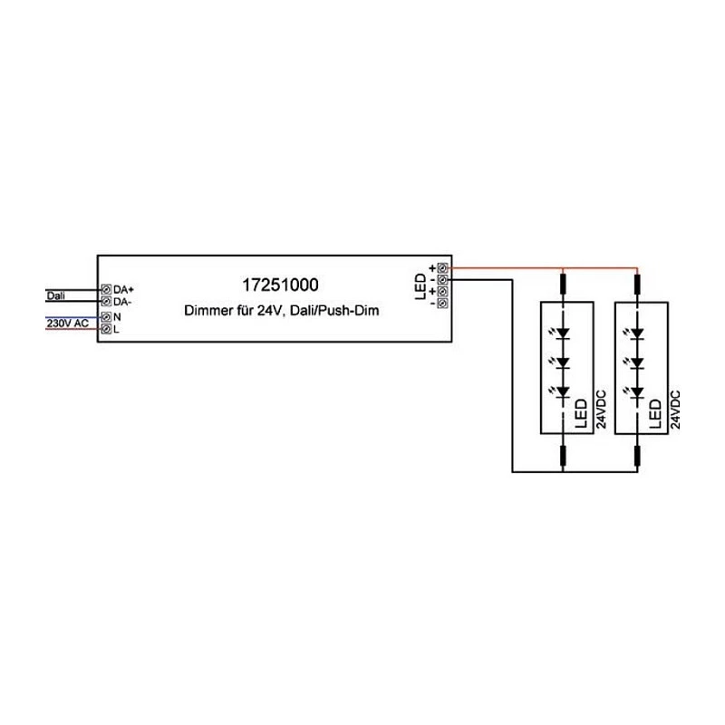 Brumberg 17251000 driver LED DALI rettangolare bianco 80W 230V 24V