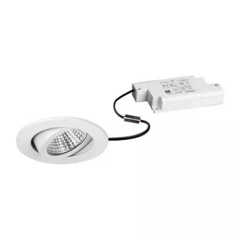 Brumberg 39353073 DAMITA faretto LED da soffitto rotondo bianco 6W 230V IP65 orientabile dimmerabile a taglio di fase 3000K bianco caldo