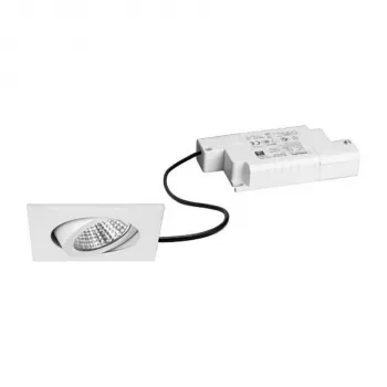 Brumberg 39365073 set faretti LED da incasso BB05 quadrato bianco 3000K 6W 230V dimmerabile a taglio di fase orientabile