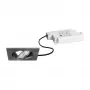 BRUMBERG 39365153 set faretti LED da incasso BB05 quadrato nichel opaco 6W 230V dimmerabile a taglio di fase 3000K 450lm 38° orientabile