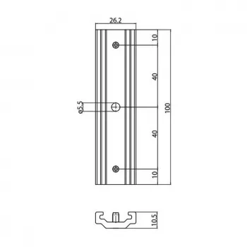 BRUMBERG 87116080 Longitudinal Connector for 3-Phase Track System, Black