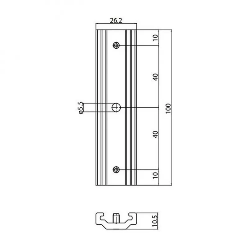 BRUMBERG 87116080 Connettore longitudinale per sistema di binari a 3 fasi, nero