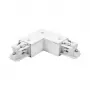 Brumberg 87126070 ONETRACK DALI SL 90° Connettore ad angolo a 3 fasi per illuminazione a binario, bianco