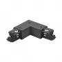 Brumberg 87126080 Connettore angolare a 90° per sistema a binario a 3 fasi ONETRACK DALI, nero