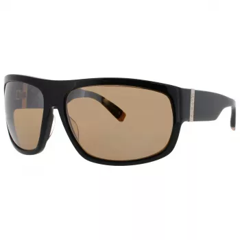 BUGATTI MAN 43C-BK Occhiali da sole - montatura in acetato nero con lenti in policarbonato grigio scuro, protezione UV400, 66/15/123 mm