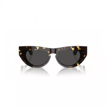 Burberry BE4422U410687 occhiali da sole donna - montatura quadrata trasparente grigia, lenti grigio scuro, 58 mm