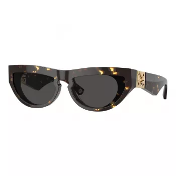 Burberry BE4422U410687 occhiali da sole donna - montatura quadrata trasparente grigia, lenti grigio scuro, 58 mm