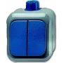 Busch-Jaeger 1084-0-0839 meccanismo interruttore a bilanciere, deviatore 1 polo, 10 AX, 250 V, da incasso, blu/grigio