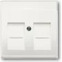 Busch-Jaeger Future Linear placca centrale, 1 modulo, bianco studio