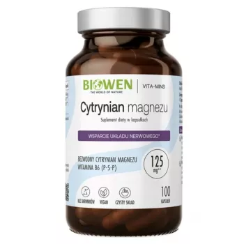 BWN BIOWEN Magnesio citrato – Integratore alimentare per persone – 100 capsule