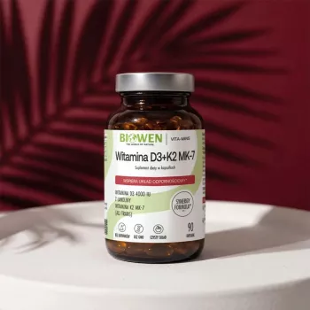 BWN BIOWEN Vitamine D3 + K2 MK-7 Integratore alimentare – 90 capsule
