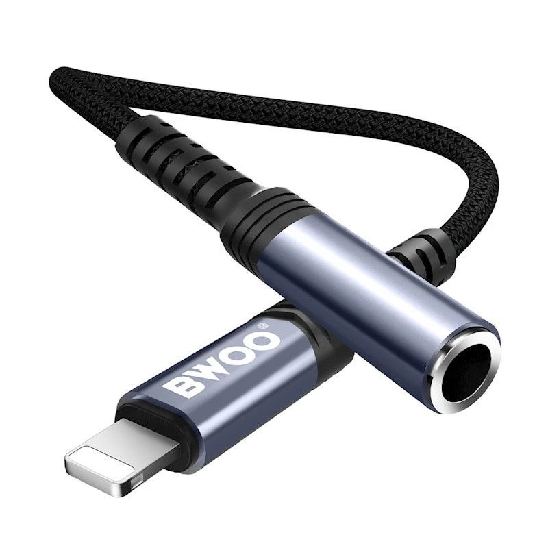 BWOO Adattatore AUX 3.5mm - Lightning nero BZ48