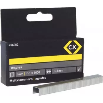 C.K Tools 496005 punti in filo piatto zincato 10,5 x 14 mm, confezione da 1000 (Tipo 53)