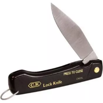 C.K Tools C9035L coltello pieghevole da elettricista con lama a punta, 110 mm lunghezza chiusa