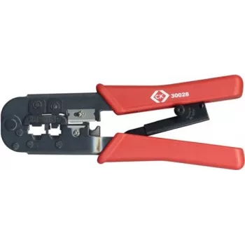C.K Tools Pinza crimpatrice a cricchetto per connettori modulari, 250 mm (430028)