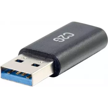 C2G Adattatore USB C su USB - Adattatore SuperSpeed USB - 5 Gbit/s - USB-C femmina su USB-A maschio - USB 3.0 - Stampato - Nero