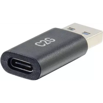 C2G Adattatore USB C su USB - Adattatore SuperSpeed USB - 5 Gbit/s - USB-C femmina su USB-A maschio - USB 3.0 - Stampato - Nero