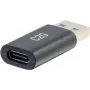 C2G Adattatore USB C su USB - Adattatore SuperSpeed USB - 5 Gbit/s - USB-C femmina su USB-A maschio - USB 3.0 - Stampato - Nero