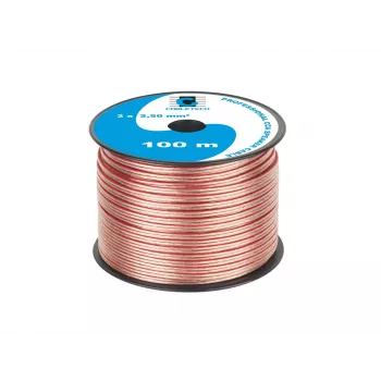 CABLETECH CCA 2.5mm cavo per altoparlanti 100m trasparente