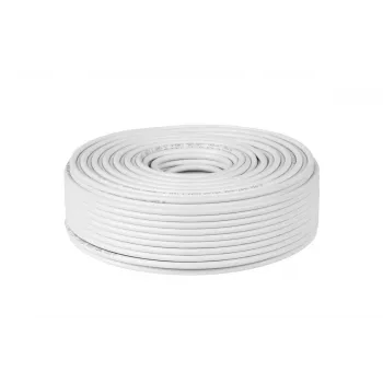 CABLETECH Cavo coassiale RG-6U CU 100m bianco