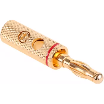 CABLETECH connettore a banana dorato connettore per altoparlanti con morsetto a vite - 4mm