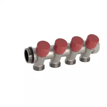Caleffi Serie 324 Valvola miscelatrice termostatica a 4 vie 1 pollice x 1/2 pollice 60°C ottone DZR