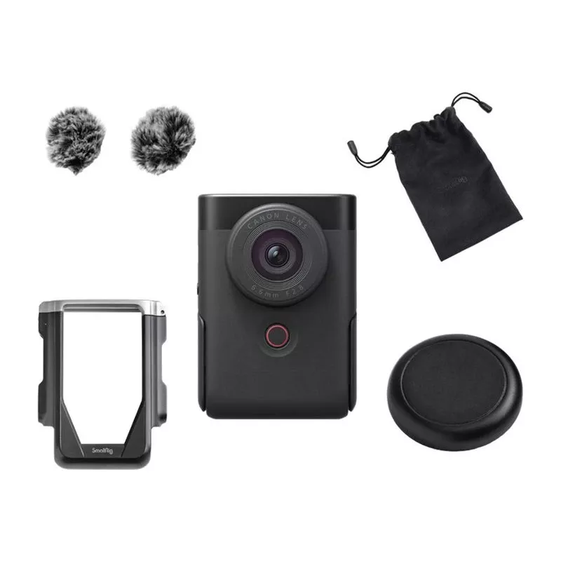 Canon PowerShot V10 nero kit vlogging fotocamera 4K UHD 1 pollice CMOS con mini treppiede impugnatura