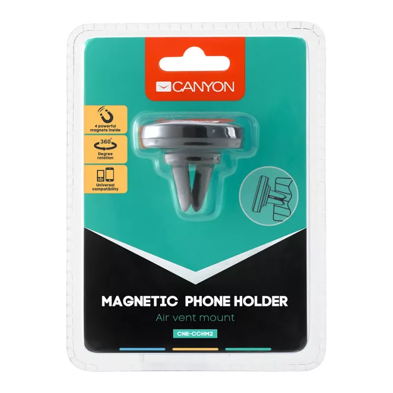 CANYON Supporto auto CH-2 a ventosa magnetico nero
