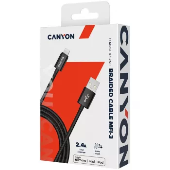 Canyon Cavo Charge & Sync MFI 1m nero