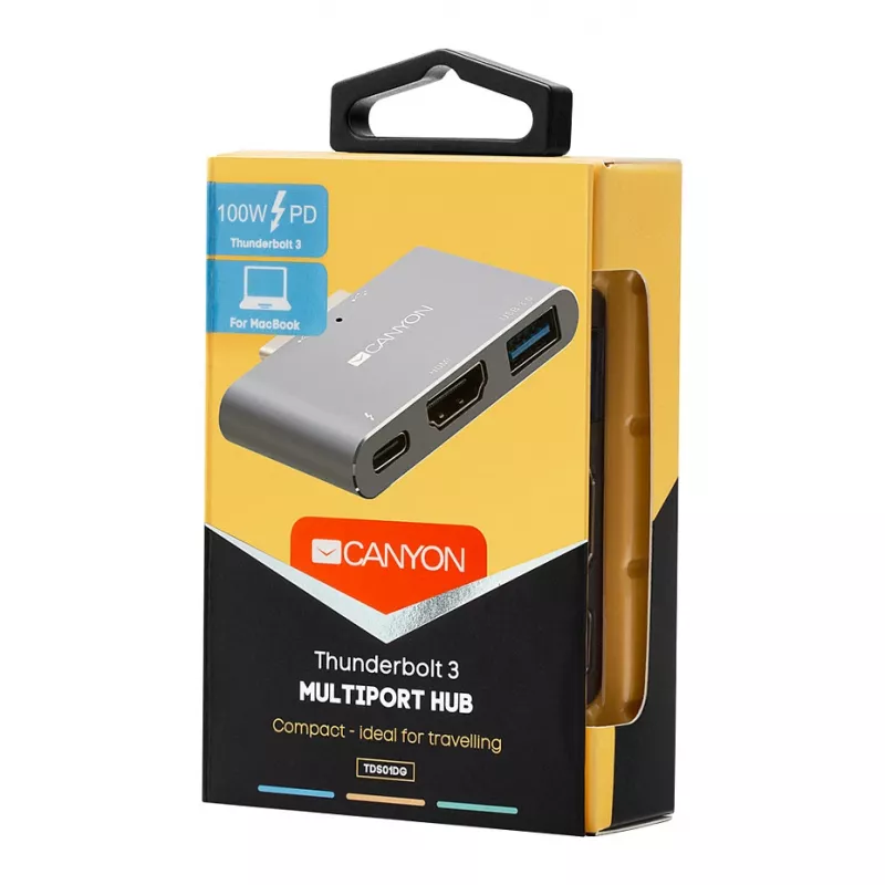 CANYON DS-1 Hub Thunderbolt 3 3-in-1 Space Grey
