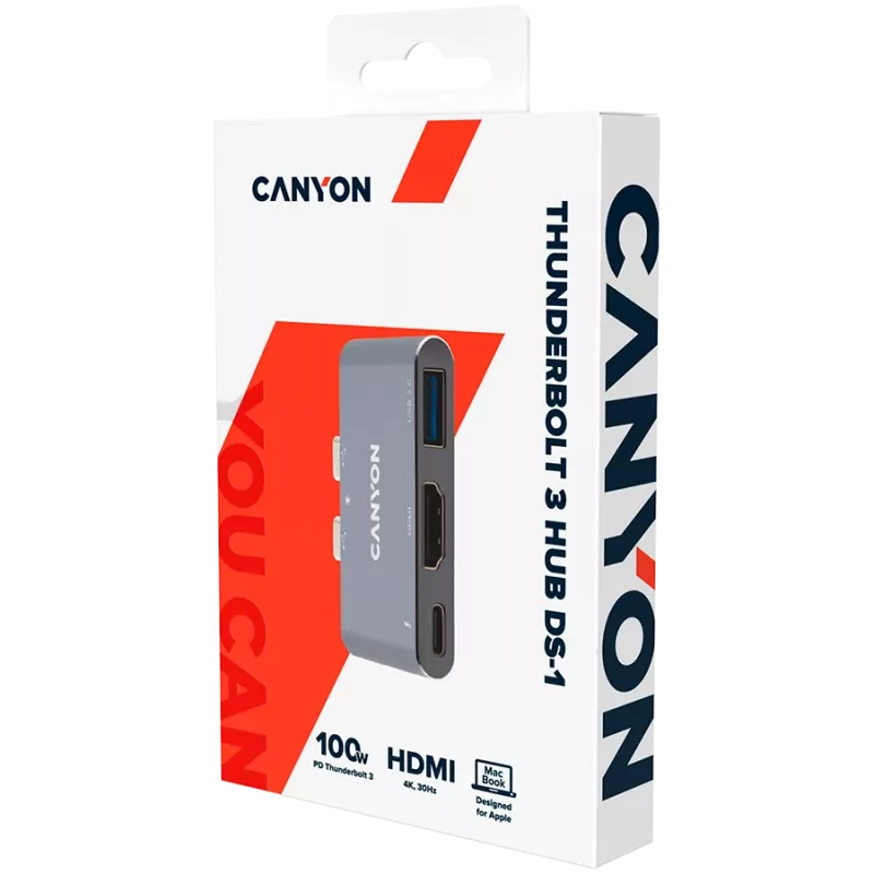 CANYON DS-1 Hub Thunderbolt 3 3-in-1 Space Grey