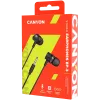 CANYON EP-3 Cuffie in-ear con microfono, cavo piatto 1,2 m, grigio scuro