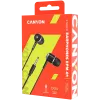 CANYON EPM-01 Cuffie in-ear con filo e microfono, cavo 1,2 m, nero