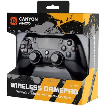 Canyon Gamepad wireless gaming GP-W5 con touchpad per PS4 nero