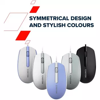 Canyon mouse con cavo M-10 con 3 tasti nero