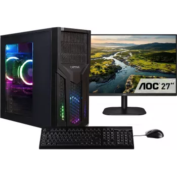 CAPTIVA PC Power Starter R80-009 Bundle TFT (Ryzen 5 5600G, 32GB RAM, 1TB SSD, DVD-RW, MSI, WLAN, Windows 11 Home) - 1.000 GB - masterizzatore DVD - Windows 11 Home