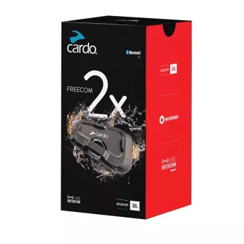 Cardo FRC2X103 Interfono Bluetooth per moto 2 canali 800 m nero