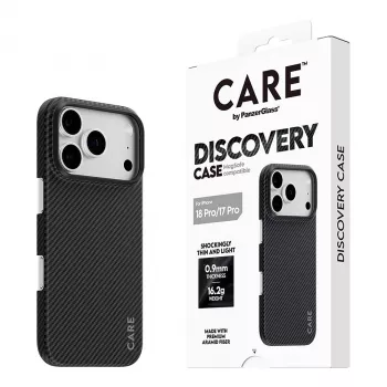 Custodia CARE by PanzerGlass Discovery compatibile MagSafe per iPhone 17 Pro – Trasparente