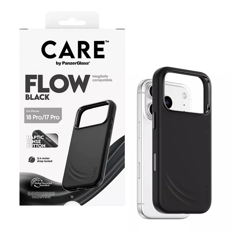 CARE by PanzerGlass Flow Case nero compatibile MagSafe per iPhone 17 Pro