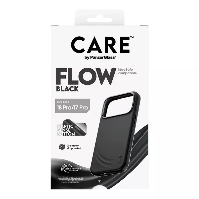 CARE by PanzerGlass Flow Case nero compatibile MagSafe per iPhone 17 Pro