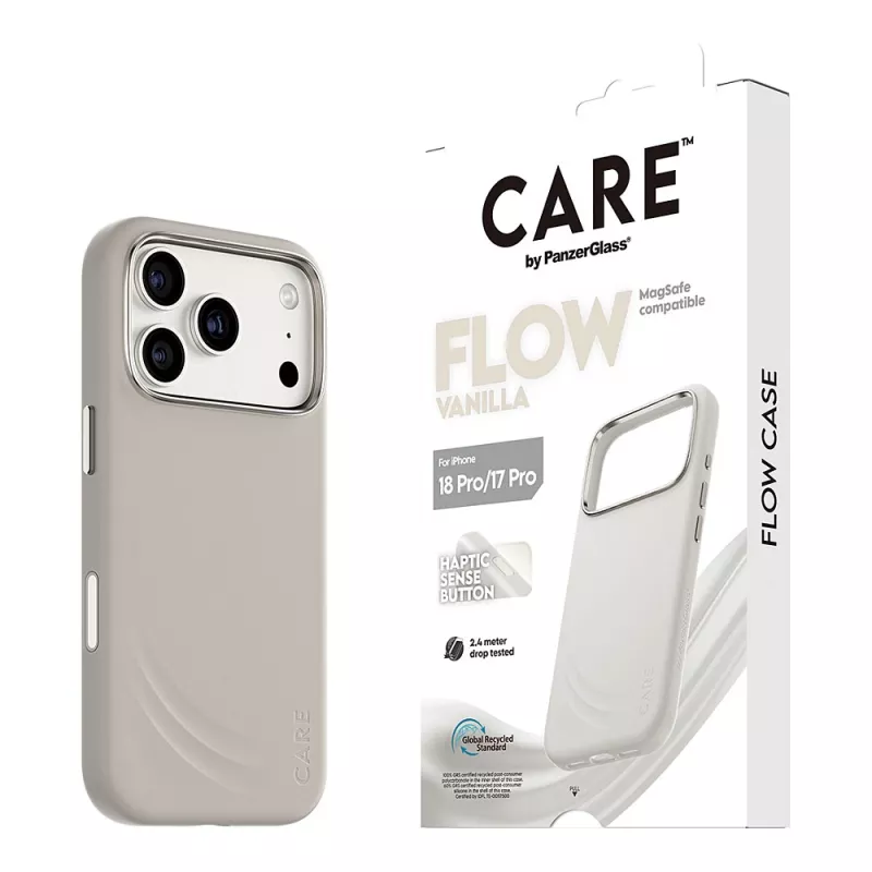 CARE by PanzerGlass Flow Case Vanilla compatibile MagSafe per iPhone 17 Pro