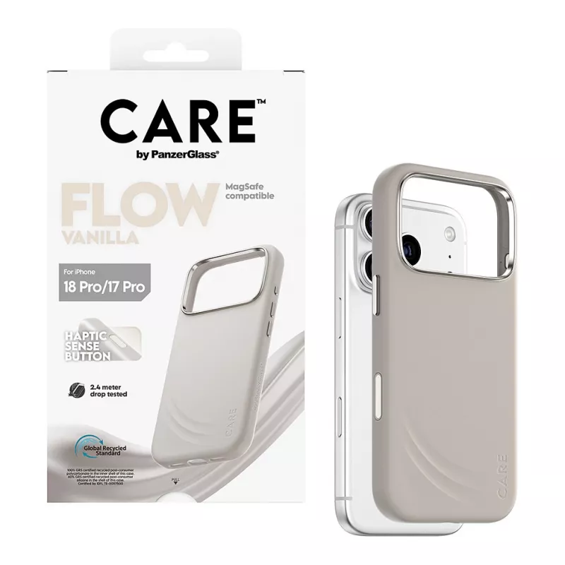 CARE by PanzerGlass Flow Case Vanilla compatibile MagSafe per iPhone 17 Pro