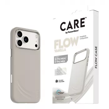 CARE by PanzerGlass Flow Case Vanilla compatibile MagSafe per iPhone 17 Pro Max