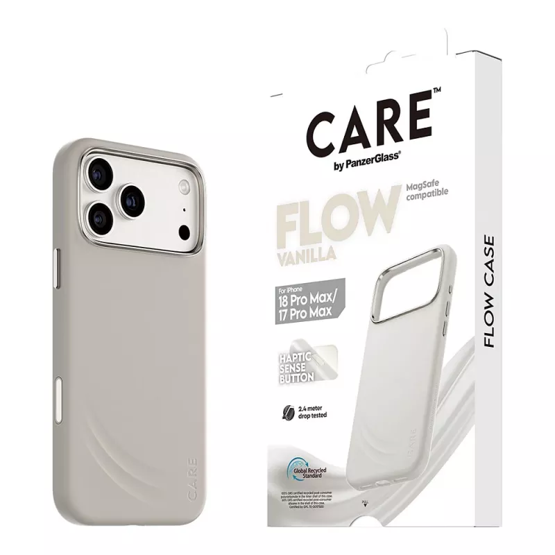 CARE by PanzerGlass Flow Case Vanilla compatibile MagSafe per iPhone 17 Pro Max